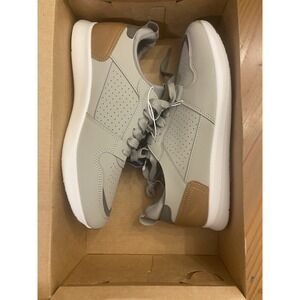 Steve Madden NIB P Sonny Ortholite Sneaker Shoe Men Sz 8.5 Laced Up Grey, Brown